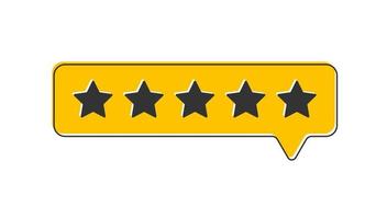 vecteur 5 étoiles feedback nous évaluent la satisfaction du service. note cinq étoiles