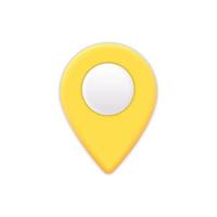 pointeur d'emplacement de carte broche 3d. icône de navigation pour le web, la bannière, le logo ou le badge. vecteur
