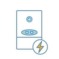 icône de couleur de chaudière de chauffage électrique. chauffage central de la maison. système de chauffage. illustration vectorielle isolée vecteur