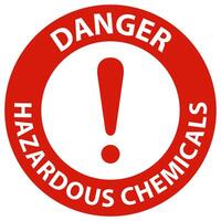 danger produits chimiques dangereux signe sur fond blanc vecteur