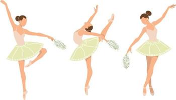 illustration vectorielle de jeunes danseurs de ballet couple vecteur