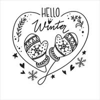 bonjour l'hiver clipart vecteur