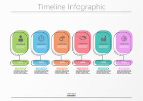 Visualisation de données commerciales. icônes infographiques timeline conçus pour le modèle abstrait. vecteur