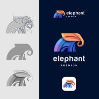 logo éléphant - conception d'illustration vectorielle vecteur