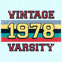 Timbre vintage Varsity vecteur