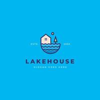 téléchargement gratuit du logo du lac et de la maison vecteur