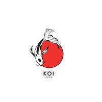 poisson koi logo et symbole image vectorielle vecteur