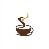 logo de café une tasse de vecteur de latte