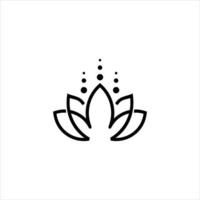 idée de conception de logo médical ligne lotus simple vecteur