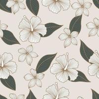 motif floral sans couture avec des feuilles. fond tropical vecteur