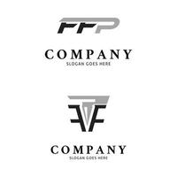 ensemble de lettre initiale ffp icône vector logo modèle illustration design