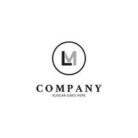 lettre initiale ml icône vecteur logo modèle illustration design