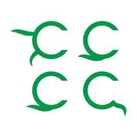 logo vectoriel abstrait lettre c.