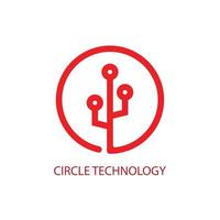 logo de technologie de cercle vectoriel. vecteur