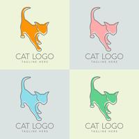 création de logo de chat simple vecteur