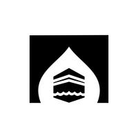 conception d&#39;icône de glyphe kaaba vecteur