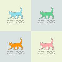 création de logo de chat simple vecteur