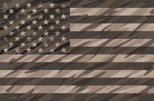 Désert patriotique Tan Camo USA Drapeau Vector Illustration