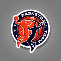 Logo de l&#39;équipe de basketball vecteur