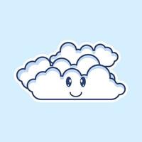 illustration de nuage empilé vecteur