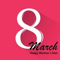 Carte de voeux du 8 mars. journée internationale de la femme vecteur