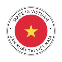 Fabriqué dans l&#39;icône de drapeau du Vietnam. vecteur