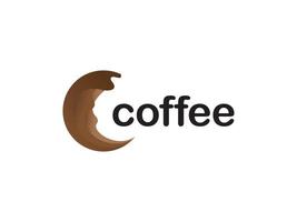 conception de grain de café moderne et simpliste. le logo est le choix parfait pour une entreprise de café. café vecteur