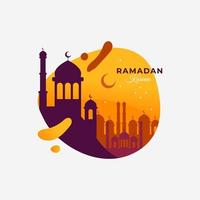 fond de ramadan kareem islamique avec mandala et ornement. illustration vectorielle vecteur