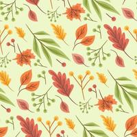 motif floral abstrait sans couture avec des feuilles d'automne vecteur