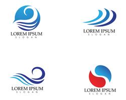 Symbole et icône de la vague de l&#39;eau Logo Template vecteur ..