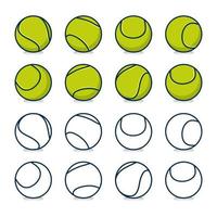 jeu de balles de tennis vecteur