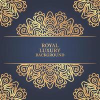 fond de mandala de luxe royal avec arabesque dorée vecteur