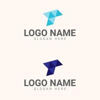 t lettre initiale modèle de conception de logo moderne - vecteur