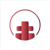 illustration de cercle abstrait logo rouge vecteur