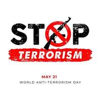 arrêter le terrorisme, journée anti-terrorisme vecteur