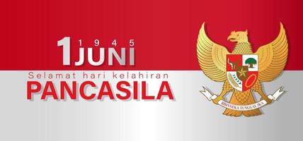 le jour de la naissance de l'illustration vectorielle pancasila