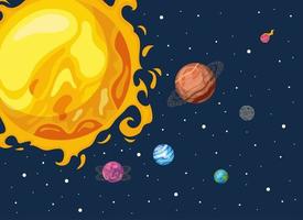 soleil et planètes vecteur