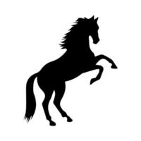 silhouette de cheval noir vecteur