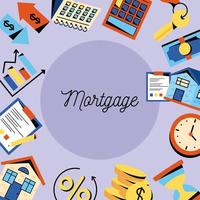 cadre hypothécaire et prêts vecteur