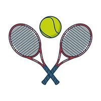ensemble de logos, emblèmes, badges, étiquettes et éléments de conception de tennis vecteur