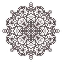 motif d'ornement rond mandala ethnique vecteur