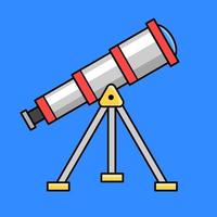 vecteur de télescope avec contour