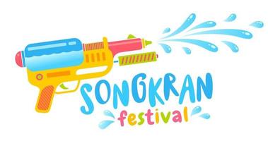 logo vectoriel pour le festival songkran en thaïlande.