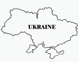 doodle dessin à main levée de la carte de l'ukraine. vecteur