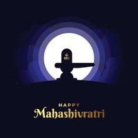 illustration vectorielle de joyeux mahashivratri, seigneur shiva, shivratri vecteur