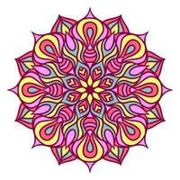 motif d'ornement rond mandala ethnique avec coloré vecteur