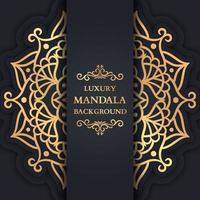 fond de mandala de luxe avec arabesque dorée vecteur