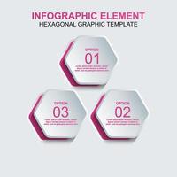 modèle de vecteur d'élément infographique hexagonal