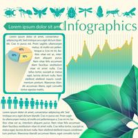 Une infographie d&#39;une feuille vecteur