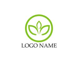 Logos d&#39;icône de vecteur feuille verte écologie nature élément